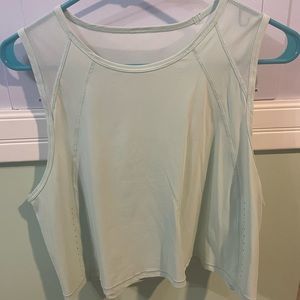 Lululemon Size 10 Delicate Mint Sculpt Tank Top Cropped